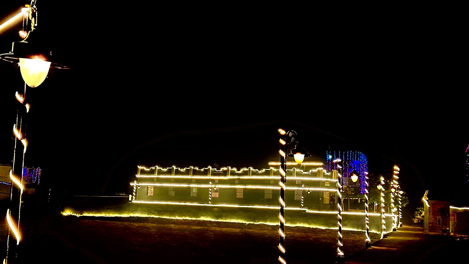 A view of the mansion gardens